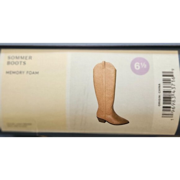 Universal Thread Womens Western Knee High Light Brown Memory Foam Boots Size 6.5 - Picture 10 of 11